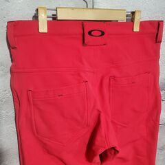 OAKLEY/オークリー 秋冬用 ゴルフパンツ サイズ36 レッド ストレッチの画像