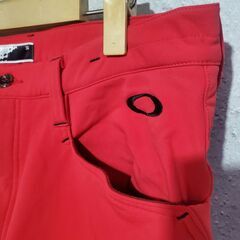 OAKLEY/オークリー 秋冬用 ゴルフパンツ サイズ36 レッド ストレッチの画像