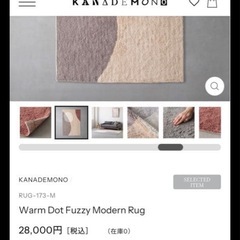 KANADEMONO Warm Dot Fuzzy Modern Rugラグの画像
