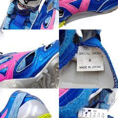 ミズノ インクススプリント コイケオリジナル 陸上スパイク 24cm Sブルー Fピンク 8MQ15110 MIZUNO 短距離用 ランスパの画像