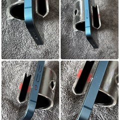 iPhone13ブルー256GB 本革栃木レザーカード収納手帳型ケース付き！判定○ SIMロック無し！の画像