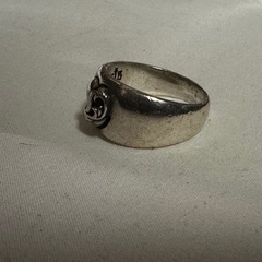 シルバー925 ハート　リング　クロムハーツふう風の画像