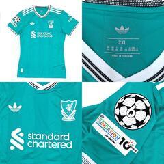 【未使用】アディダス 25/26 リバプール 3rd ユニフォーム チャンピオンズリーグワッペン オーセンティック #3 遠藤航 4XL ADIDASの画像