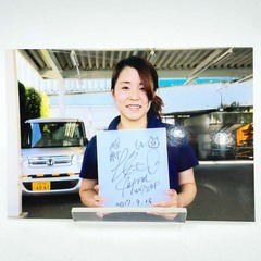 4478 櫻本あゆみ選手 直筆サイン色紙  写真付 競艇 ボートレースの画像