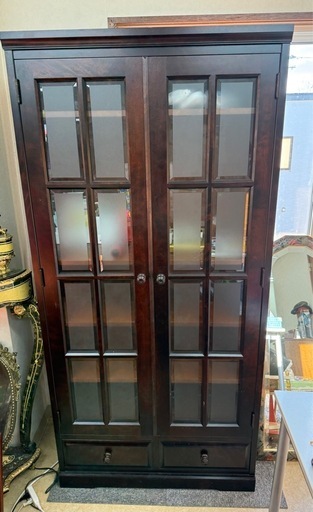 北海道民芸家具 本棚 キャビネット 飾り棚 書棚 和モダン　無垢　和家具　和モダン　食器棚 収納棚 カップボード