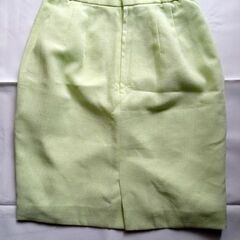 THE PURE'S レモンライム色 サマースーツ 半袖 膝丈 Mくらいの画像