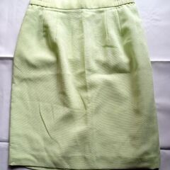 THE PURE'S レモンライム色 サマースーツ 半袖 膝丈 Mくらいの画像