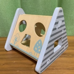 【中古】知育　木育　型はめブロック　の画像