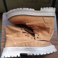 新品 24cm レディース ブーツ ブラウン 厚底 シューズ 普段着 識別番号:【B101-S】の画像