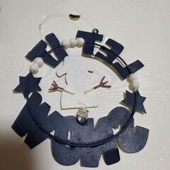 クリスマス　雪だるま　飾り　壁掛けの画像