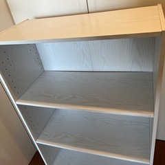 3段　白木目収納の画像