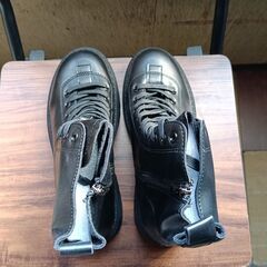 新品 24.5cm レディース ブーツ ブラック 厚底 シューズ 普段着 識別番号:【B102-S】の画像