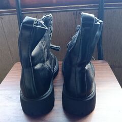 新品 24.5cm レディース ブーツ ブラック 厚底 シューズ 普段着 識別番号:【B104-S】の画像