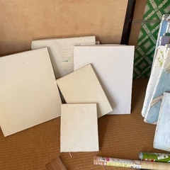 イーゼル　油絵　絵の具　筆　など　中古の画像