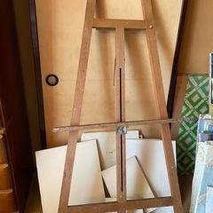 イーゼル　油絵　絵の具　筆　など　中古の画像