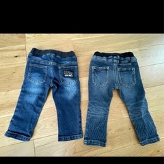 80サイズ　ベビー用ジーパン2着セットの画像