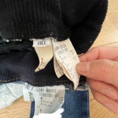 80サイズ　ベビー用ジーパン2着セットの画像