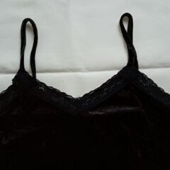 b.mai Babe 黒 ベロアキャミソール レース Mくらいの画像