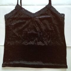 b.mai Babe 黒 ベロアキャミソール レース Mくらいの画像