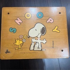 昭和レトロ　ヴィンテージ　スヌーピー　子ども机　ブナの画像