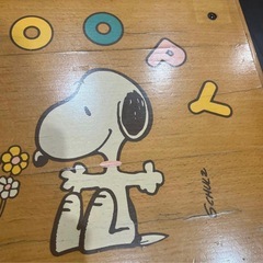 昭和レトロ　ヴィンテージ　スヌーピー　子ども机　ブナの画像