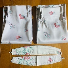 美品　ミッシェル 遮光カーテン　2枚組　1枚巾100cm×丈135cm の画像