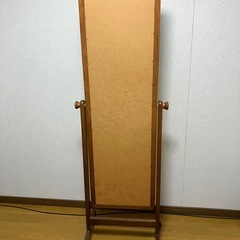 スタンドミラー　キャスター付き　中古品の画像