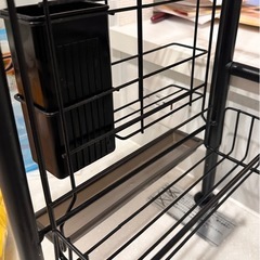 水切りラック　黒　大型の画像