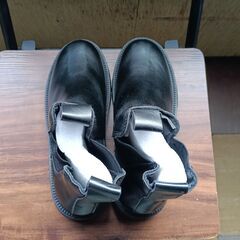 新品 24.5cm レディース ブーツ ブラック 厚底 シューズ 普段着 識別番号:【B109-S】の画像