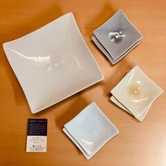 たち吉 釉 取り分け揃 スクエアプレートセットの画像