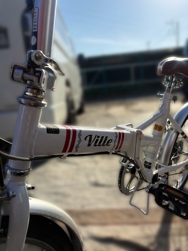 折りたたみ自転車　ワイヤーロック付き
