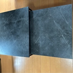 大理石柄 ローテーブル ローデスク ネストテーブル スチール LOWYAの画像