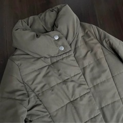 Aller Bien ダウンコートロングジャケット　カーキ　Lの画像