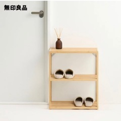無印良品　竹材　フリーラック３段の画像