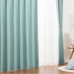 ニトリ　花粉キャッチカーテン(キャッチCキュア グリーン 100X200X2)の画像