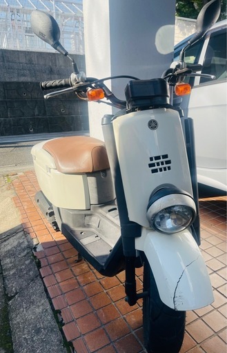 【売れました。ありがとうございました】ヤマハVOX  人気の原付50cc  エンジン好調ですが　転倒車です　レストアベースに