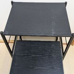 レンジ台　3段　ブラック　　キッチン収納ラックの画像