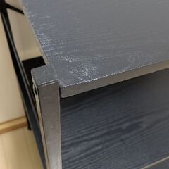 レンジ台　3段　ブラック　　キッチン収納ラックの画像