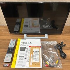 【美品】TOSHIBA REGZA 24V型 液晶テレビ 東芝 レグザ 24V34 ハイビジョン スマートテレビ 2022年製 ※引き取り限定の画像