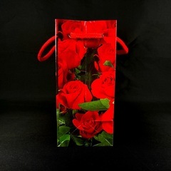 [200枚] バラ柄 ミニギフトバッグ PP光沢 143×114×66 ブライダル/お渡し用の画像