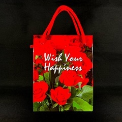 [200枚] バラ柄 ミニギフトバッグ PP光沢 143×114×66 ブライダル/お渡し用の画像