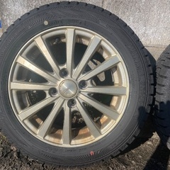 155/65R14アルミ付きスタッドレスタイヤ4本の画像