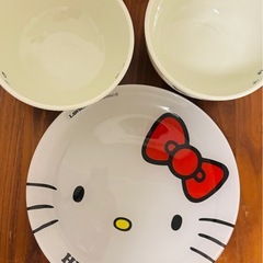 猫どんぶり　キティちゃん皿の画像