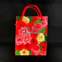 [200枚セット] バラ柄 ミニギフトバッグ PP光沢 143×114×66 ブライダル/お渡し用【B】の画像