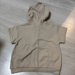 morino rinkleのクマ耳フード付きベビー用ジップアップパーカーの画像