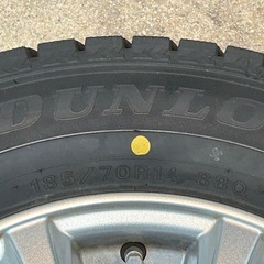 185/70R14　タイヤホイール４本セット ホイール サイズ 5.5J 14インチ オフセット+42 4穴  PCD100  テーパー用の画像