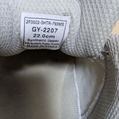 スニーカー　22cm　ジローム　白　運動靴　キッズ　ジュニア　ホワイト　シューズの画像