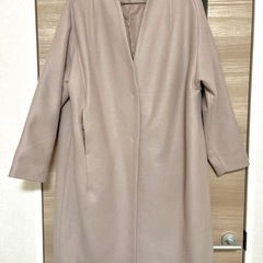 KBF+ ピンクグレー　ノーカラーコートの画像