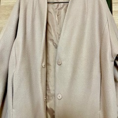 KBF+ ピンクグレー　ノーカラーコートの画像