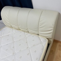 マットレス付きファブリックベッド【シングル】の画像